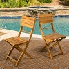 NicBex 2pc/4pc Outdoor Dining Chair,Modern Patio Dining Chairs with Folding Style,Armless Wood Chairs Suitable for Patio,Garden,Gray/White/Brown - 4 of 4