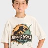 Boys' Jurassic World Oversized T-Shirt - Off-White - 2 of 4