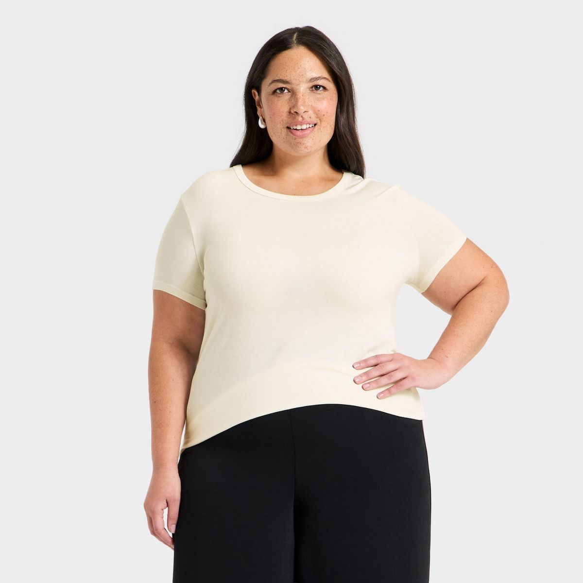 Women's Short Sleeve Fitted Modern Jersey T-Shirt - A New Day™ - thumbnail 5