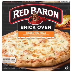 Red Baron Cheese Trio Brick Oven Frozen Pizza - 17.82oz - 1 of 4