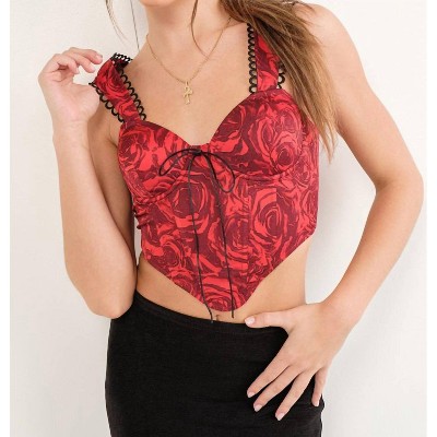 Women's Valentina Rose Corset Top - Pretty Garbage M