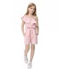 Little Girls One Piece Ruffle Cold One Shoulder Sleeveless Elastic Waist with Bow Strap Jumpsuit Rompers - 2 of 4