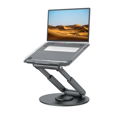 Evo Bytes Telescopic Laptop Stand for Desk with 360° Swivel Base