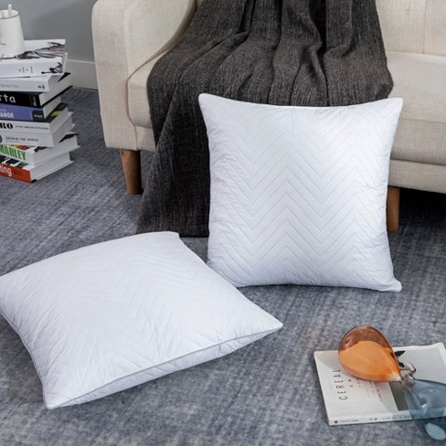 Peace Nest 2 Pack Feather Down Throw Pillow Insert, White, 26 x 26