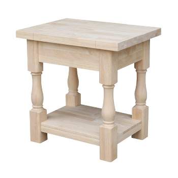 Tuscan End Table - Unfinished - International Concepts
