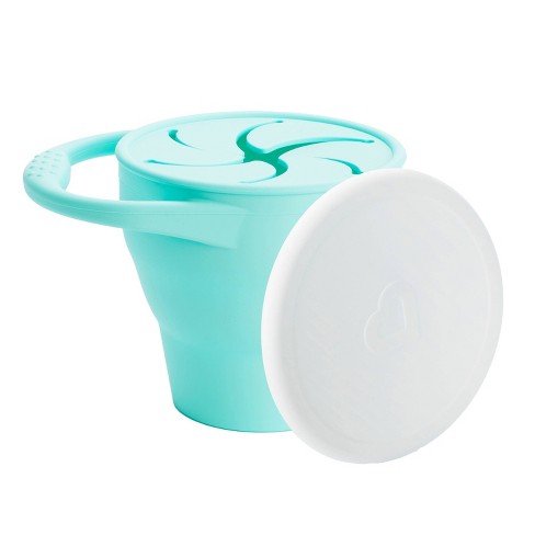 silicone snack container with lid for baby and toddler