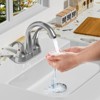 2-Handle Bathroom Sink Faucet 3 Hole, Bathroom Faucet, Centerset Bathroom Faucet High Arc with Drain Assembly and Supply Hoses, 1.2 GPM - 2 of 4