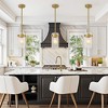 POWLIG 4.72" Modern Pendant Light with Glass Shade, Height Adjustable Chandelier for Kitchen Island, Dining Room or Entryway - 4 of 4