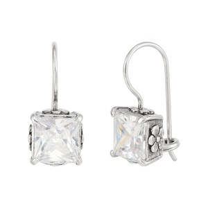 Silpada 'Crystal Clear' Sterling Silver Cubic Zirconia Drop Earrings - 1 of 4