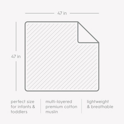 Pressed Petals Organic Cotton Muslin Kids Quilt Blanket