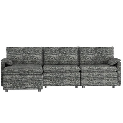 GustoWave 108'' Modular Sectional Couch, Comfy Cloud Couch with Movable Ottoman, Modern Chenille L Shaped Modular Sofa Deep Seat