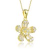 Flower Style Cubic Zirconia Pendant Necklace - Elegant Jewelry for Timeless Beauty and Sophisticated Charm - 2 of 4
