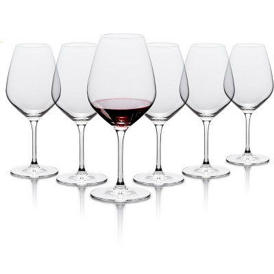 True Stemmed Wine Glasses, Lead-free Crystal Glassware For Red And White  Wine, Dishwasher Safe, Set Of 4, 14 Oz, Clear : Target