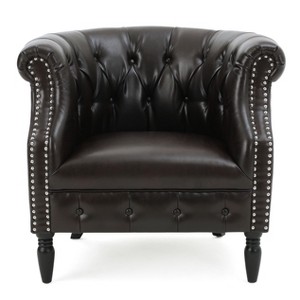 GDFStudio Justus Contemporary Tufted Upholstered Club Chair - 1 of 4