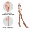 LECHERY Women's Lustrous Silky Shiny Sheer Suspender High-Waisted No Waistband Nylons Pantyhose Tights Stockings (1 Pair) - 2 of 4