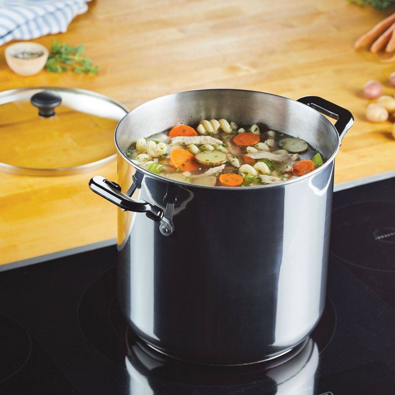 Farberware Classic Stainless Steel 11-Quart Covered Stockpot, 3 of 9