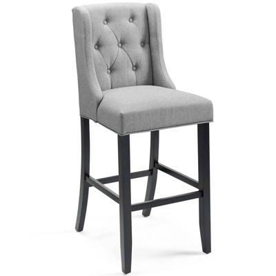 Baronet Tufted Button Upholstered Fabric Barstool - Modway