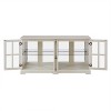 SAINTCY 4-Door LED Antique Curio Cabinet with Glass Doors - 2 of 4