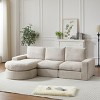 KWPZQEB 99'' Modular Sofa Couches, L-Shape Boneless Couch with Chaise, 3 Seat Sofa Chenille Sectional Couches for Living Room - 2 of 4