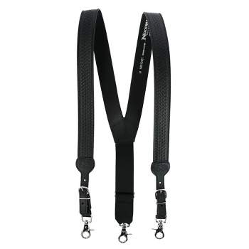 Nocona Belt Co Men's Big & Tall Leather Braided Suspenders with Buckle Ends