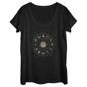 Women's Lost Gods Celestial Astrological Wheel T-Shirt - 1 of 4