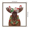 Amanti Art Christmas Moose and Christmas Owls Forward by Fab Funky Canvas Wall Art Print Framed - 3 of 4