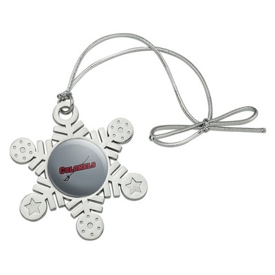 Nicholls State University Secondary Metal Snowflake Christmas Tree Holiday Ornament