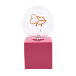 New View Lips Filament Light Bulb Dark Pink - 1 of 3
