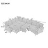 NicBex Modular 126" L Shape Sectional Sofa Pull Out Sleeper Couch Set with Cup Holders for Living Room - 2 of 4