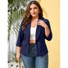 Coolmee Women Plus Size Blazers Business Casual Long Sleeve Open Front Work Office Suit Jackets Trendy Clothes with Pockets - 3 of 4