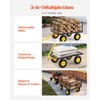 VEVOR 1400 Lbs Steel Garden Cart, Heavy Duty Pullable Garden Wagon Yard Cart, 2 in 1 Outdoor Metal Utility Wagon Yard Trailer, Black - 4 of 4