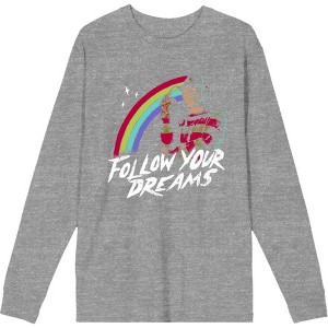 A Nightmare On Elm Street Follow Your Dreams Adult Crew Neck Long Sleeve Tee - 1 of 2
