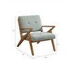 OUTSUPPLY Mid Century Lounge Chair, 300lb Capacity Tufted Accent Chair with Solid Wood Frame - 2 of 4