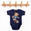 The Juniper Shop Watercolor Soccer Bear Baby Short Sleeve Bodysuit - 2 of 4