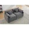 NicBex Couches for Living Room Modular Sectional 2-Seater Sofa Modern Upholstered Sofa Couch with Cushion Pillows for Bedroom Apartment, Grey - 4 of 4