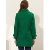 Allegra K Women's Winter Outerwear Peter Pan Collar Mid-thigh A-line Single Breasted Coat - 4 of 4