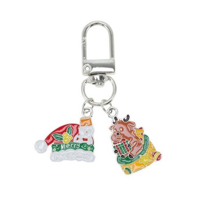 Unique Bargains Christmas Keychain Lobster Clasp Zinc Alloy Multi-colored 1 Pc