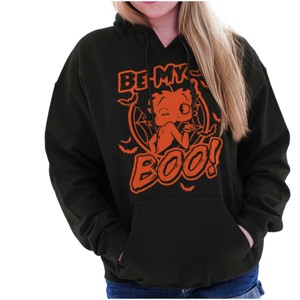 Betty Boop Halloween Love Be My Boo Hoodie Sweatshirt Women Brisco Brands - 1 of 4
