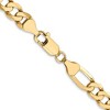 Black Bow Jewelry Men's 7mm 14K Yellow Gold Solid Flat Figaro Chain Necklace - 4 of 4