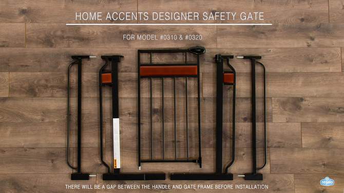 Regalo Extra Tall Home Accents Metal Walk Through Baby Gate, 2 of 5, play video