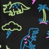 black neon dinosaur