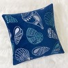 ChicFurnit Bed Pillows Spa Seashells Home Pillow Velvet Decor Pillow with Hidden Zipper Cotton Pillows for Living Room Decoration, Blue, 20"*1"*20" - 3 of 4