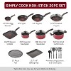 T-fal 20pc Simply Cook Nonstick Cookware Set - 2 of 4