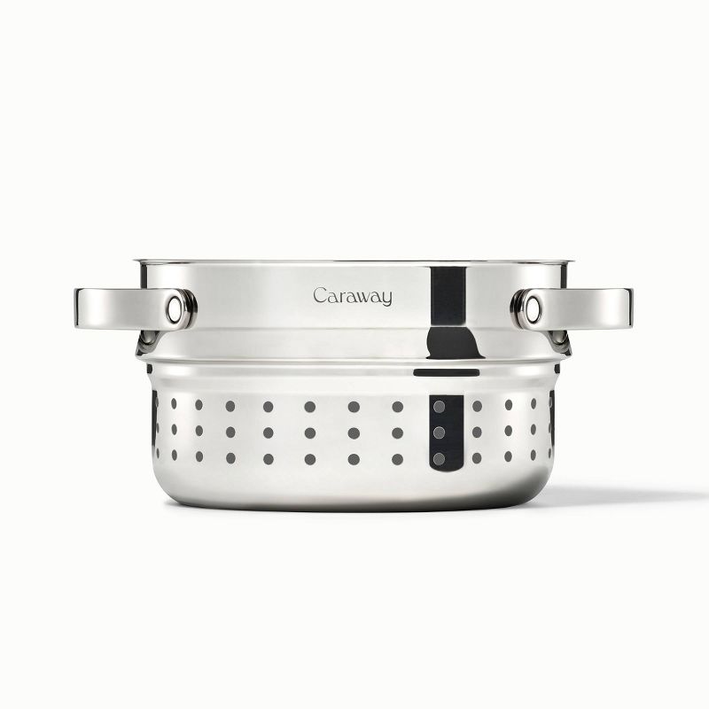 Caraway Home Nonstick Stainless Steel Steamer Silver, 3 of 6