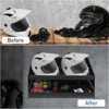 Metal Helmet Storage Cabinet, Wall-Mounted Dual Aluminum Helmet Bay Shelf Holder, Storage Cabinet Organizer for Shop, Garage, Warehouse, Basement - 3 of 4