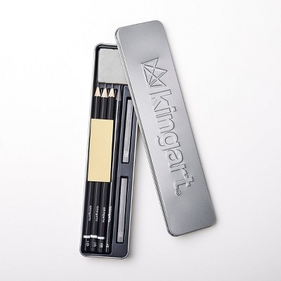 KINGART Sketching Tin Set, 9 pc