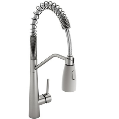 YAWWALK Single Handle Kitchen Faucet with Pull-Down Sprayer - High Arc Design
