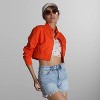 Women's Mini Cropped Racer Jacket - 3 of 4