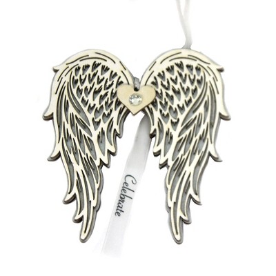 Holiday Ornament 4.0" Celebrate Wing Angel Support Comfort  -  Tree Ornaments