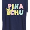Women's - Pokémon - Pikachu Pastel Name Short Sleeve Graphic T-Shirt - 2 of 4